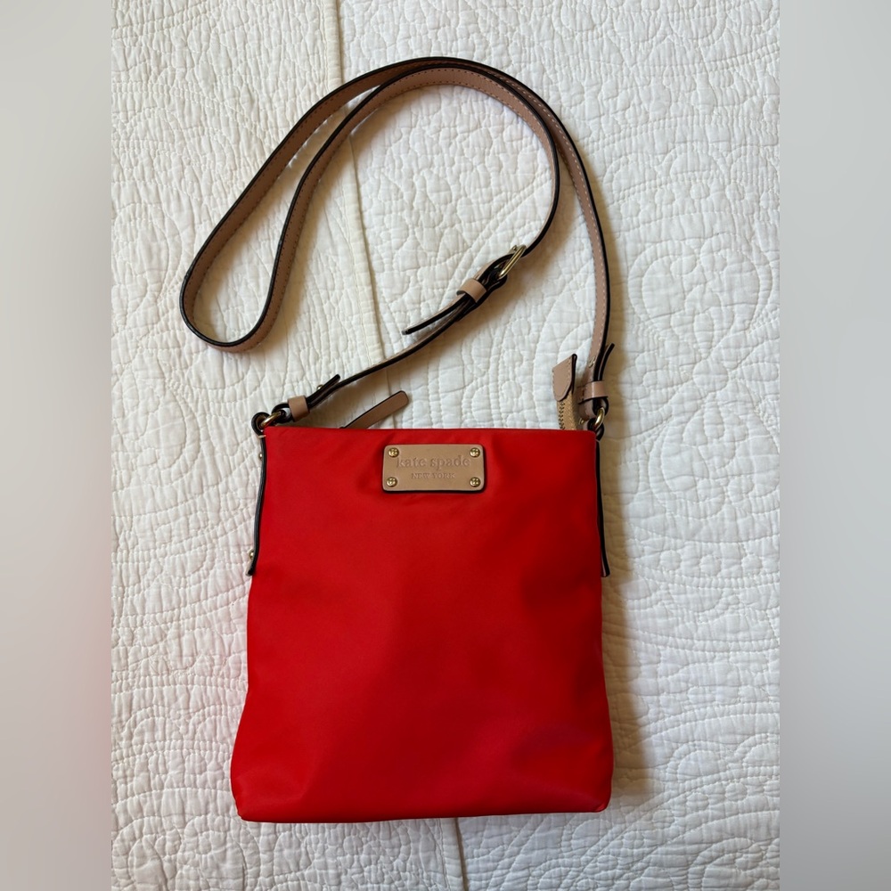 Kate Spade orange Nylon crossbody